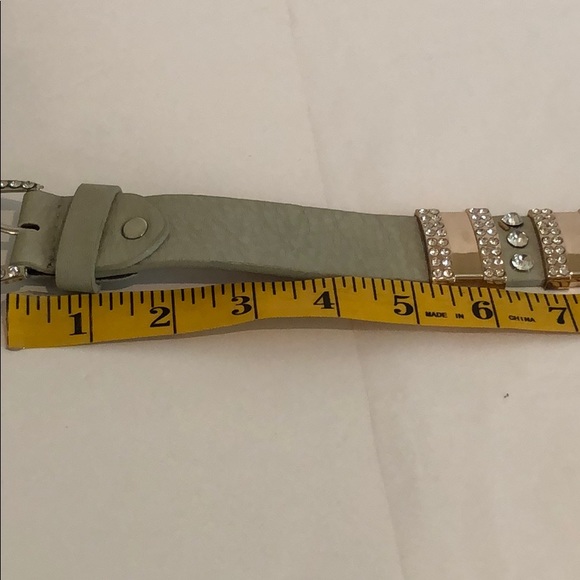 Vera Pelle Jeweled Leather Belt - Picture 6 of 8